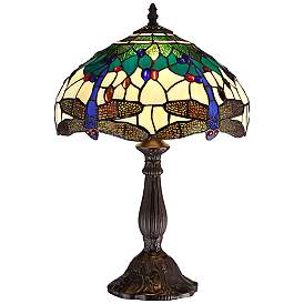 Image3 of Dragonfly Tiffany-Style 18" High Accent Table Lamp