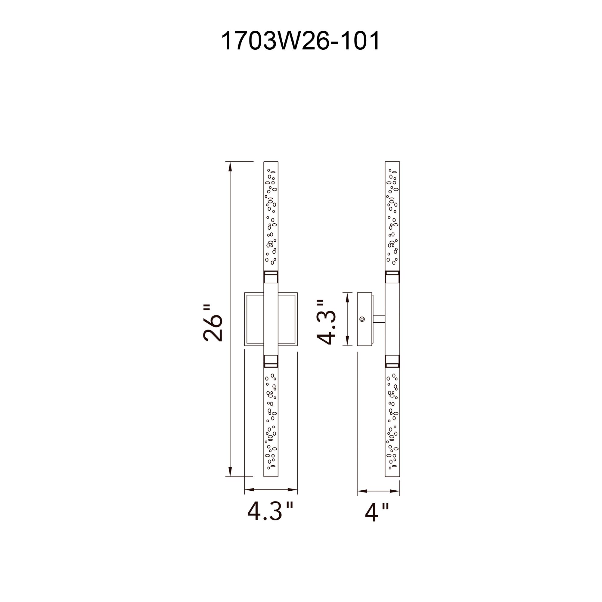Image 7 Dragonswatch Integrated LED 26in Black Vanity Light more views