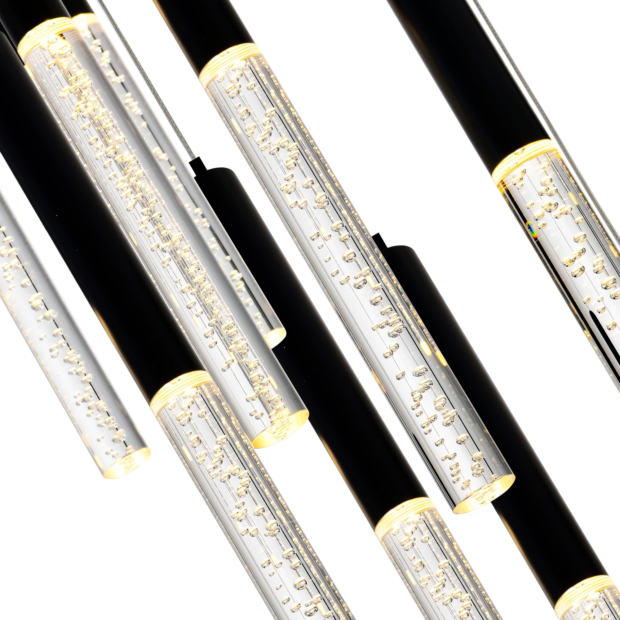 Image 2 Dragonswatch Integrated LED 32in 45 Pendant Black Chandelier more views