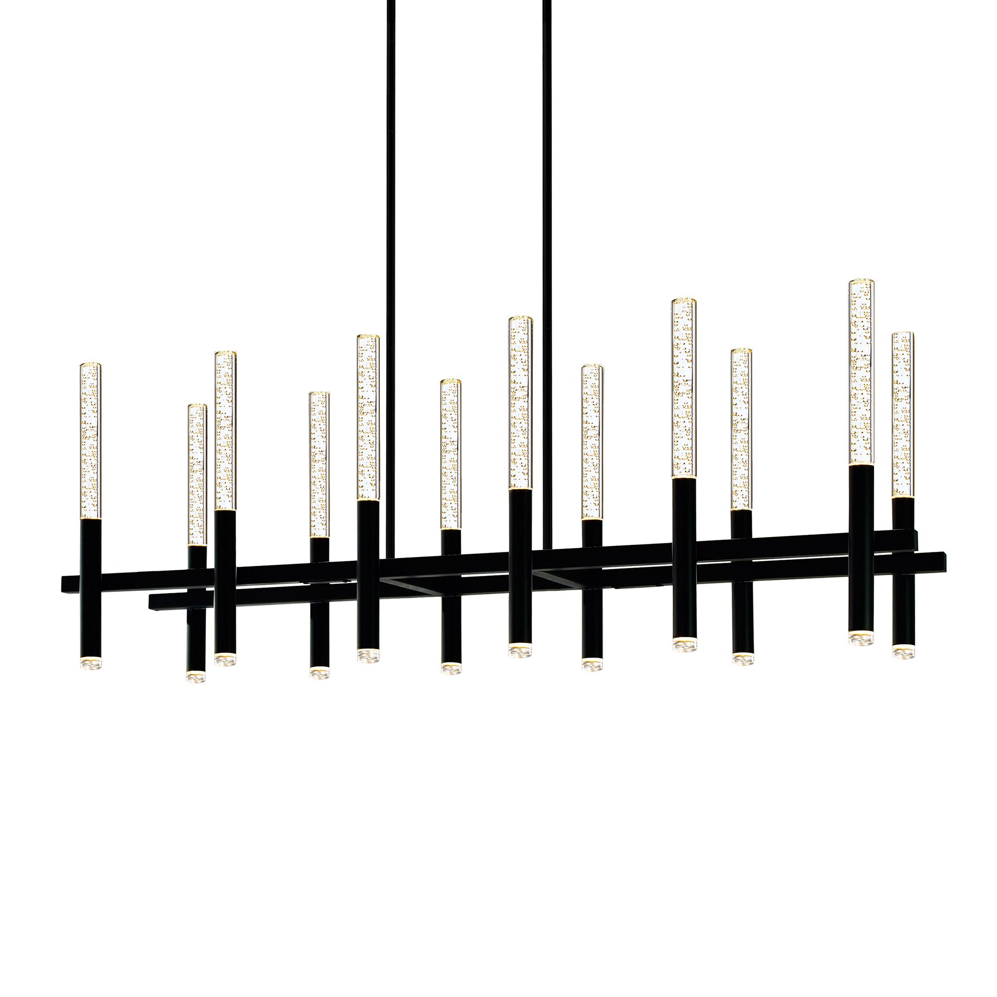 Image 2 Dragonswatch Integrated LED 48in 12 Pendant Black Chandelier more views