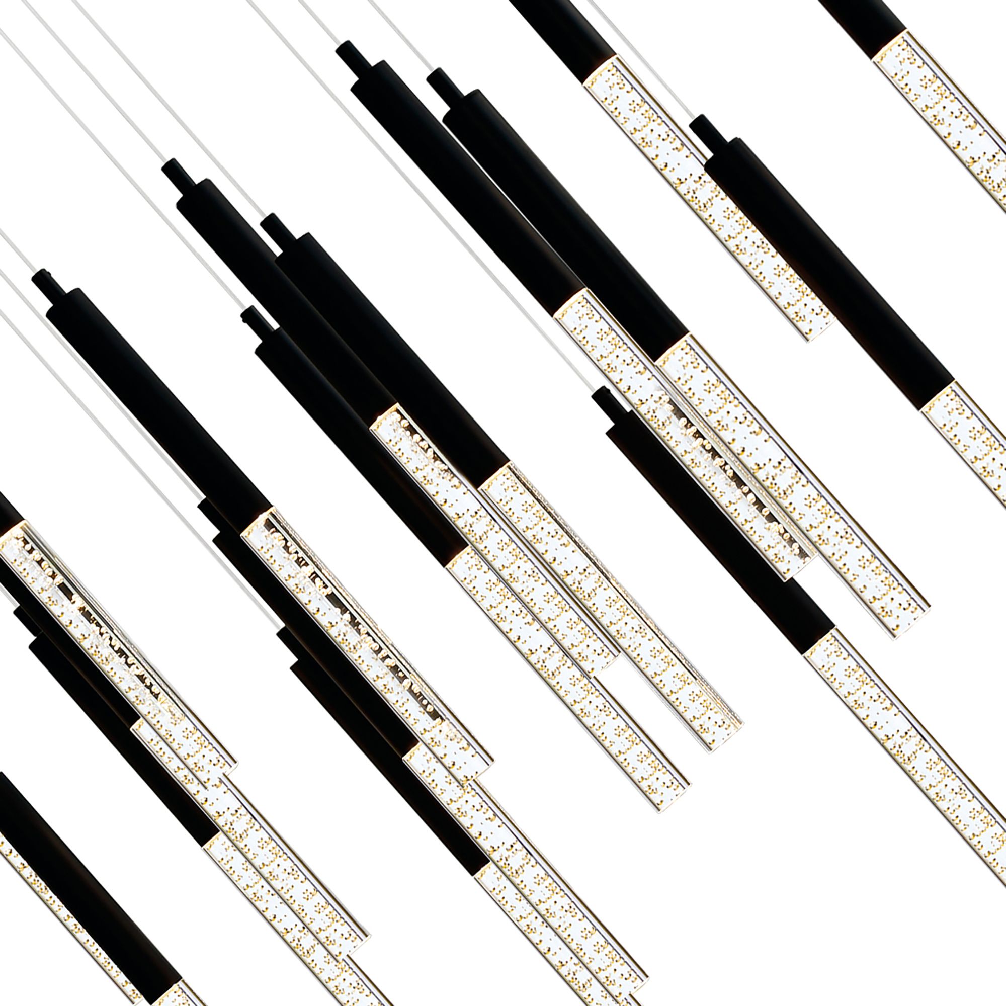 Image 3 Dragonswatch Integrated LED 48in 18 Pendant Black Chandelier more views