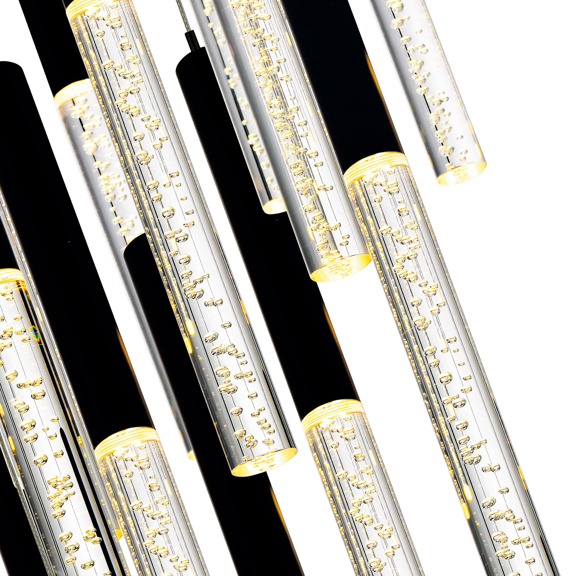 Image 4 Dragonswatch Integrated LED 48in 18 Pendant Black Chandelier more views