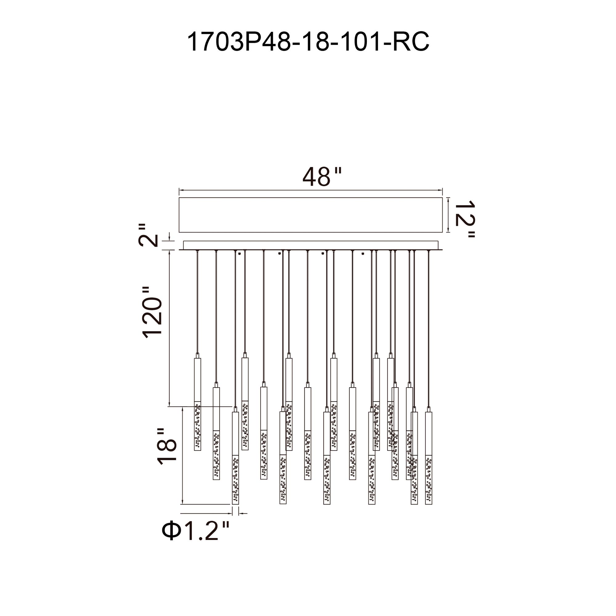 Image 6 Dragonswatch Integrated LED 48in 18 Pendant Black Chandelier more views