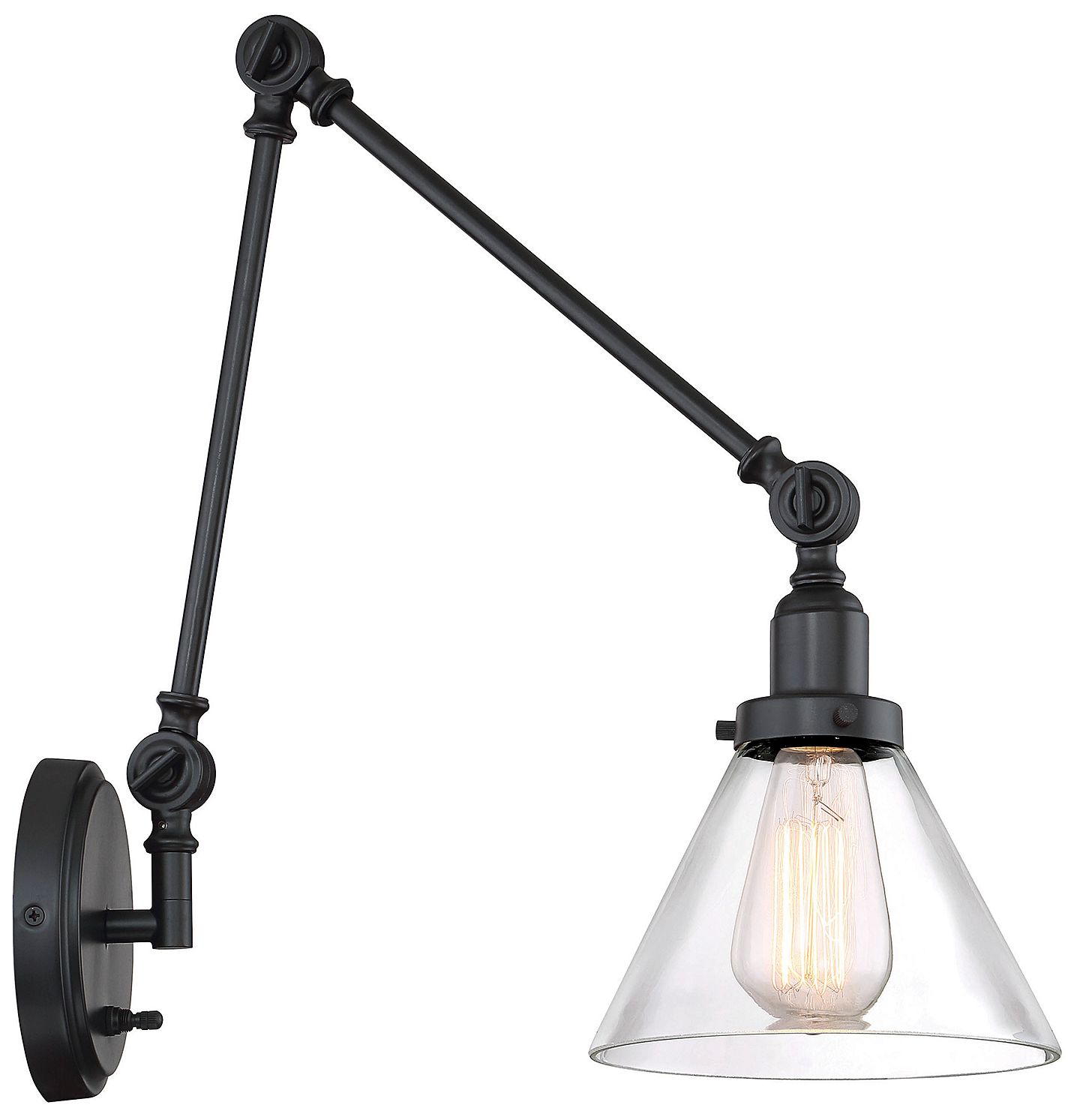 Image 4 Drake 1-Light Adjustable Wall Sconce in English Bronze more views