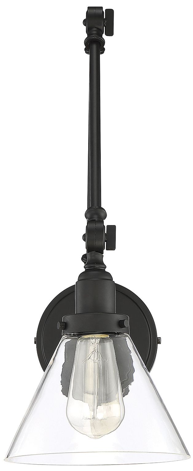 Image 4 Drake 1-Light Adjustable Wall Sconce in Matte Black more views