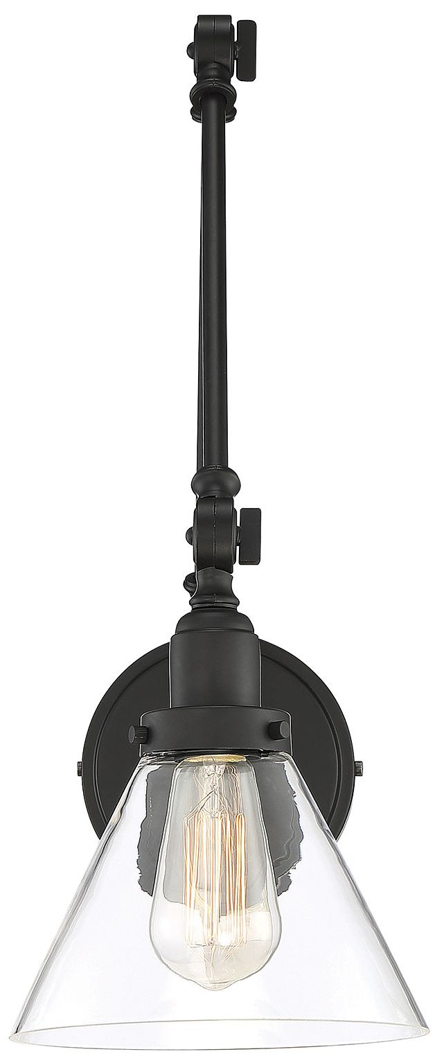 Image 5 Drake 1-Light Adjustable Wall Sconce in Matte Black more views