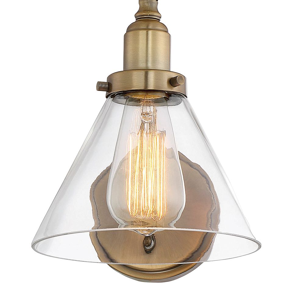 Image 4 Drake 1-Light Adjustable Wall Sconce in Warm Brass more views