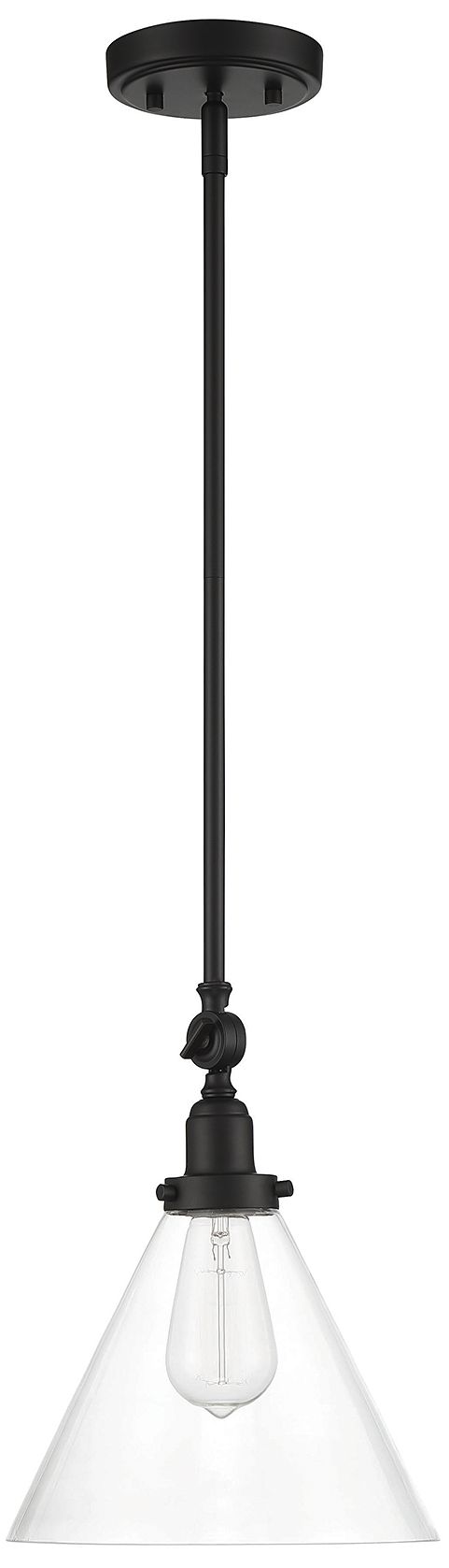 Image 2 Drake 1-Light Pendant in Matte Black more views