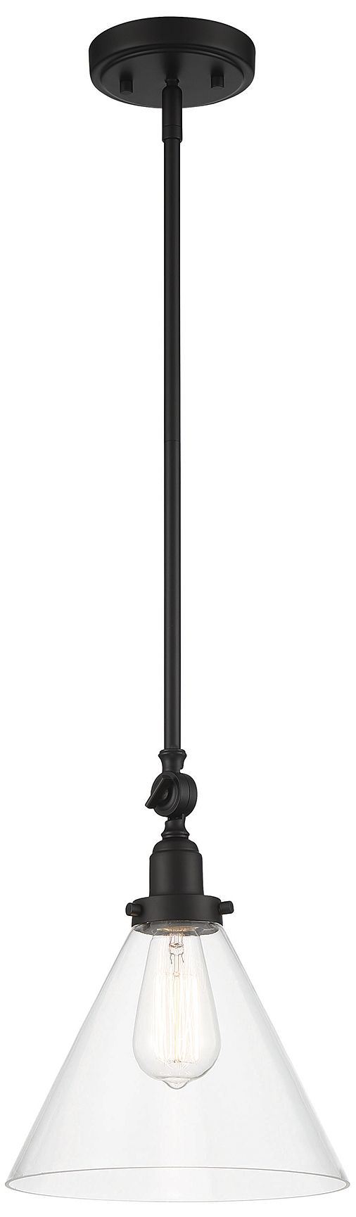 Image 3 Drake 1-Light Pendant in Matte Black more views