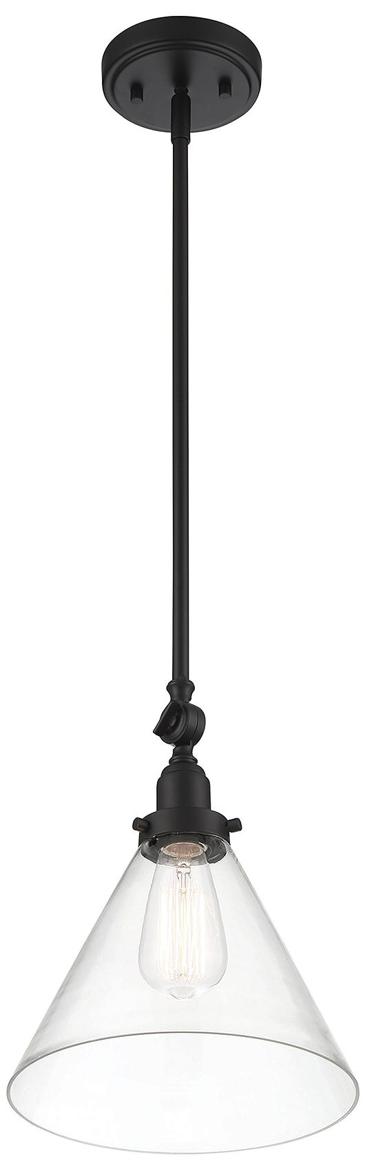 Image 4 Drake 1-Light Pendant in Matte Black more views