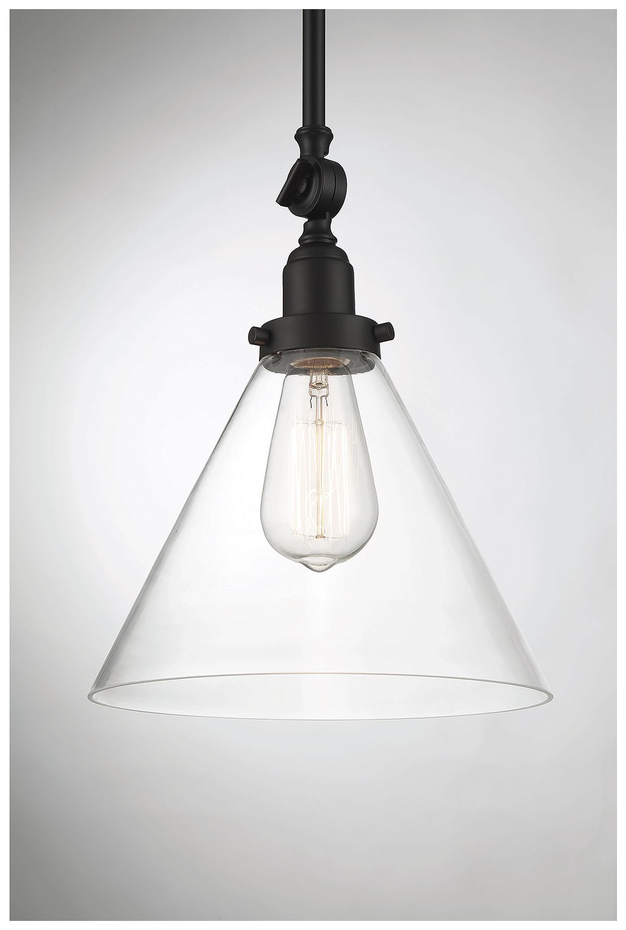 Image 5 Drake 1-Light Pendant in Matte Black more views