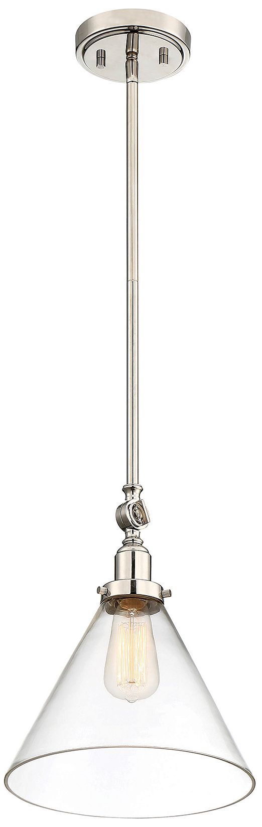 Image 2 Drake 1-Light Pendant in Polished Nickel more views
