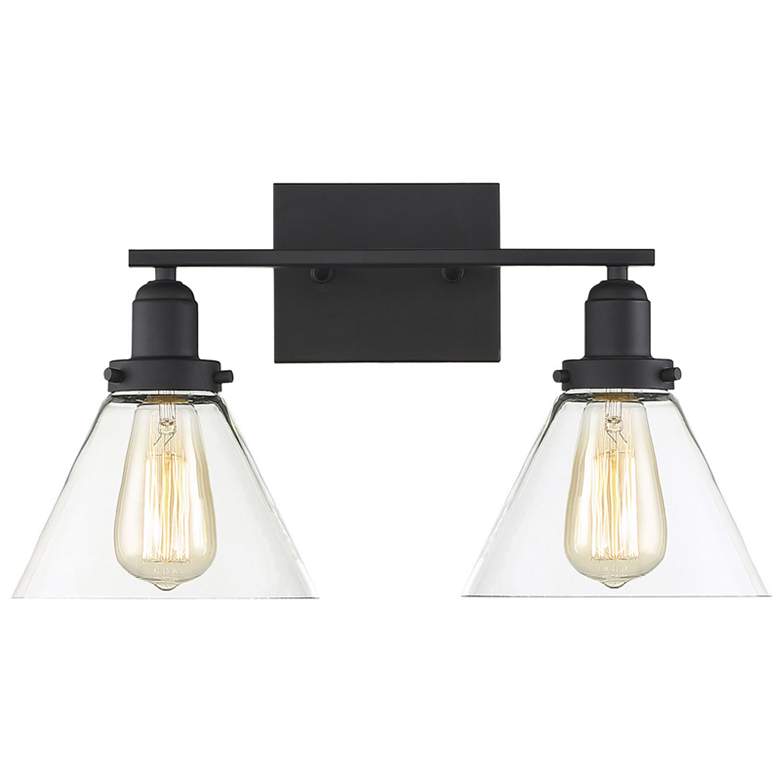Image 1 Drake 2-Light Bathroom Vanity Light in Black