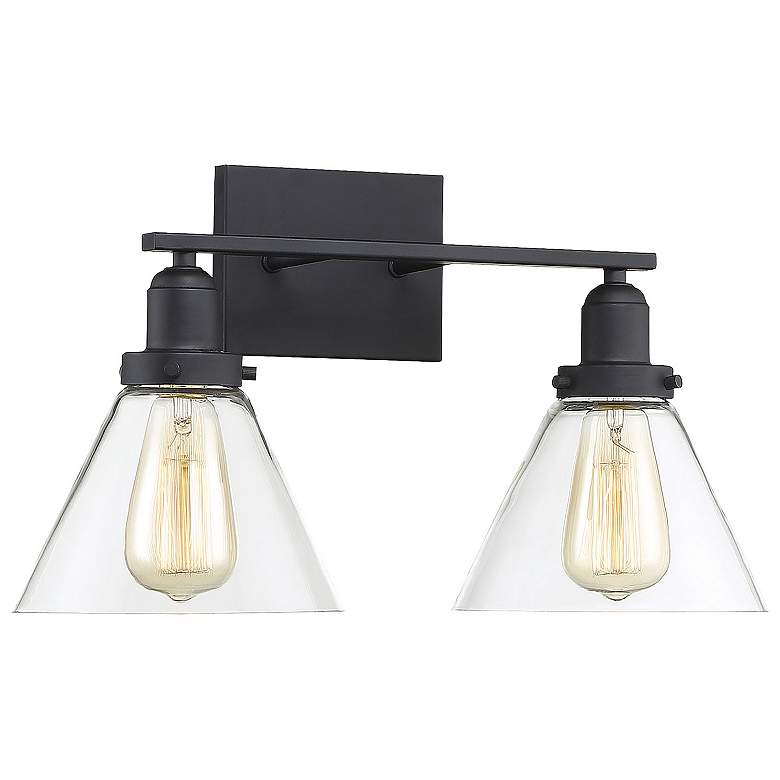 Image 3 Drake 2-Light Bathroom Vanity Light in Black more views