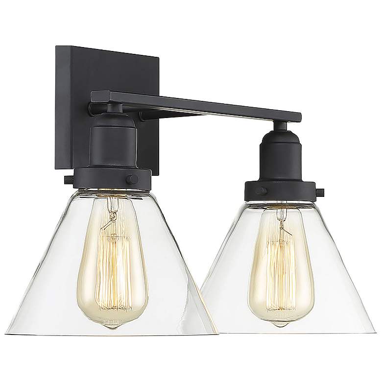 Image 4 Drake 2-Light Bathroom Vanity Light in Black more views