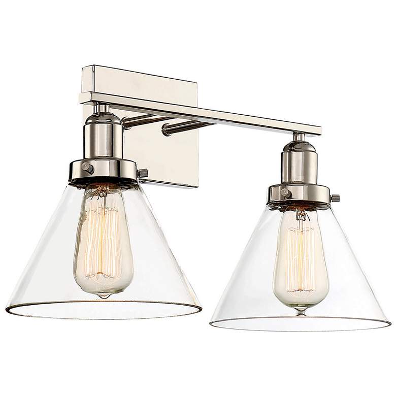 Image 2 Drake 2-Light Bathroom Vanity Light in Polished Nickel more views