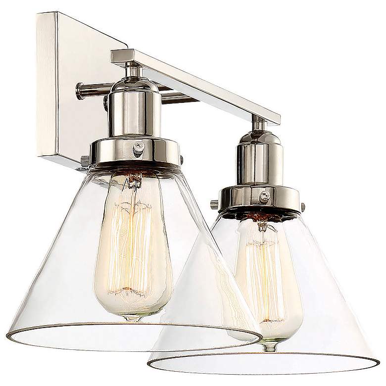 Image 3 Drake 2-Light Bathroom Vanity Light in Polished Nickel more views