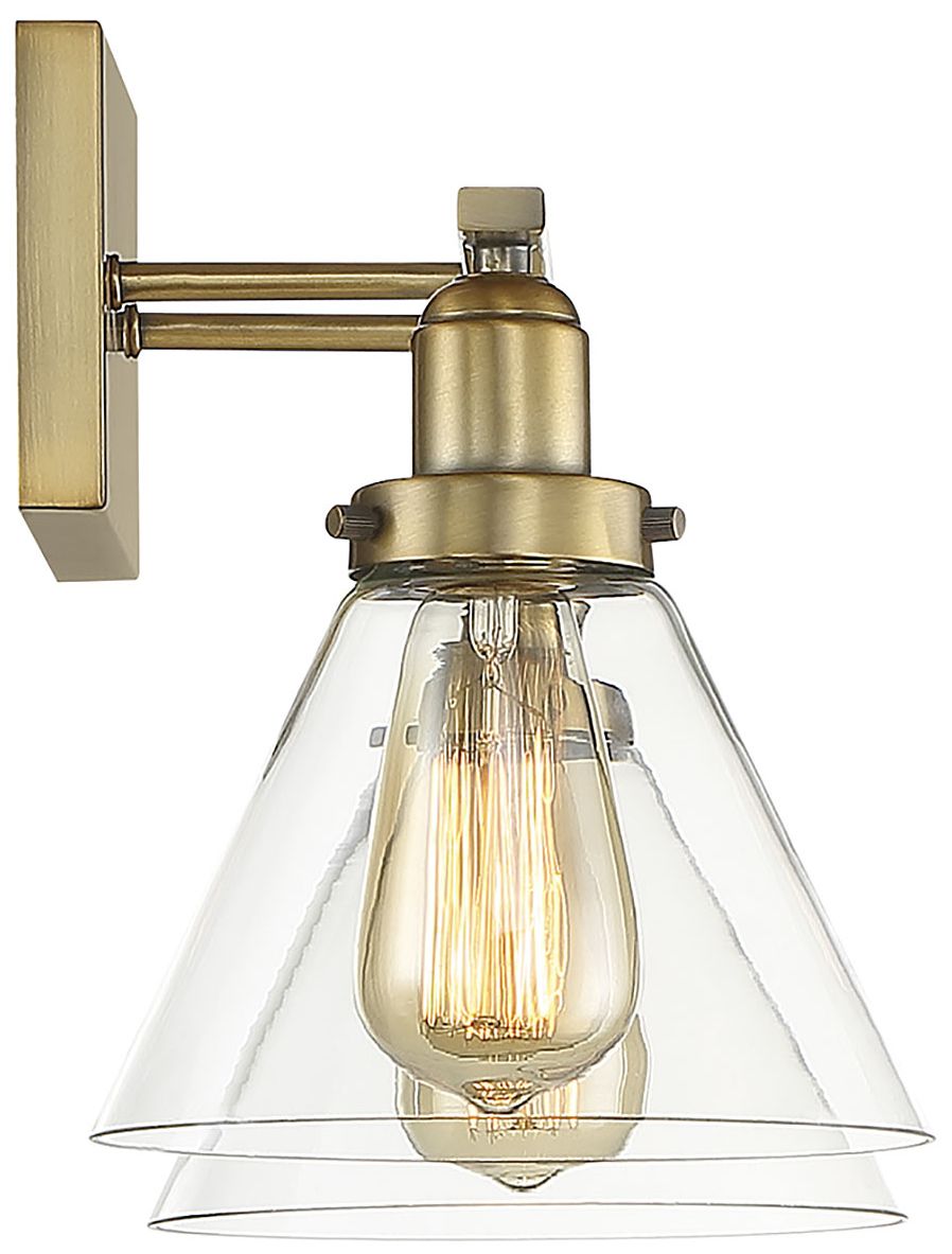 Image 5 Drake 2-Light Bathroom Vanity Light in Warm Brass more views