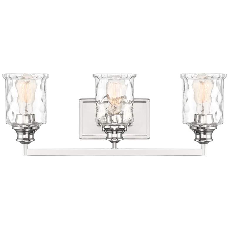 Image 1 Drake 24" Wide Polished Nickel Metal 3-Light Bath Light