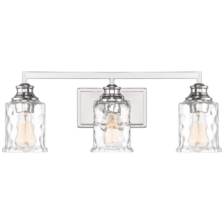 Image 3 Drake 24" Wide Polished Nickel Metal 3-Light Bath Light more views