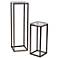 Drake 25" and 40" Bronze Lucite Pedestal Tables Set of 2 