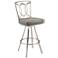 Drake 26" Gray Faux Leather Swivel Counter Stool