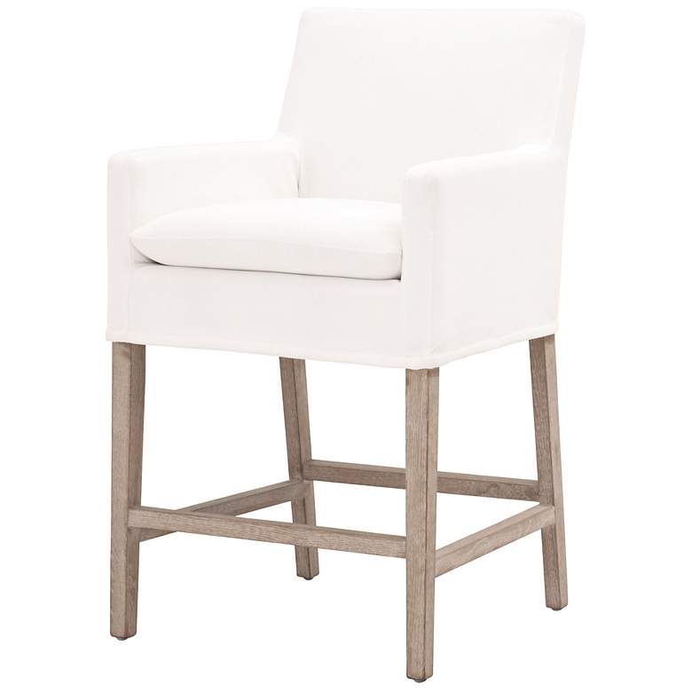 Image 4 Drake 27 1/2" Peyton-Pearl Fabric Counter Stool more views