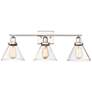 1_Drake 28 1/2" Wide Polished Nickel 3-Light Vanity Bath Light