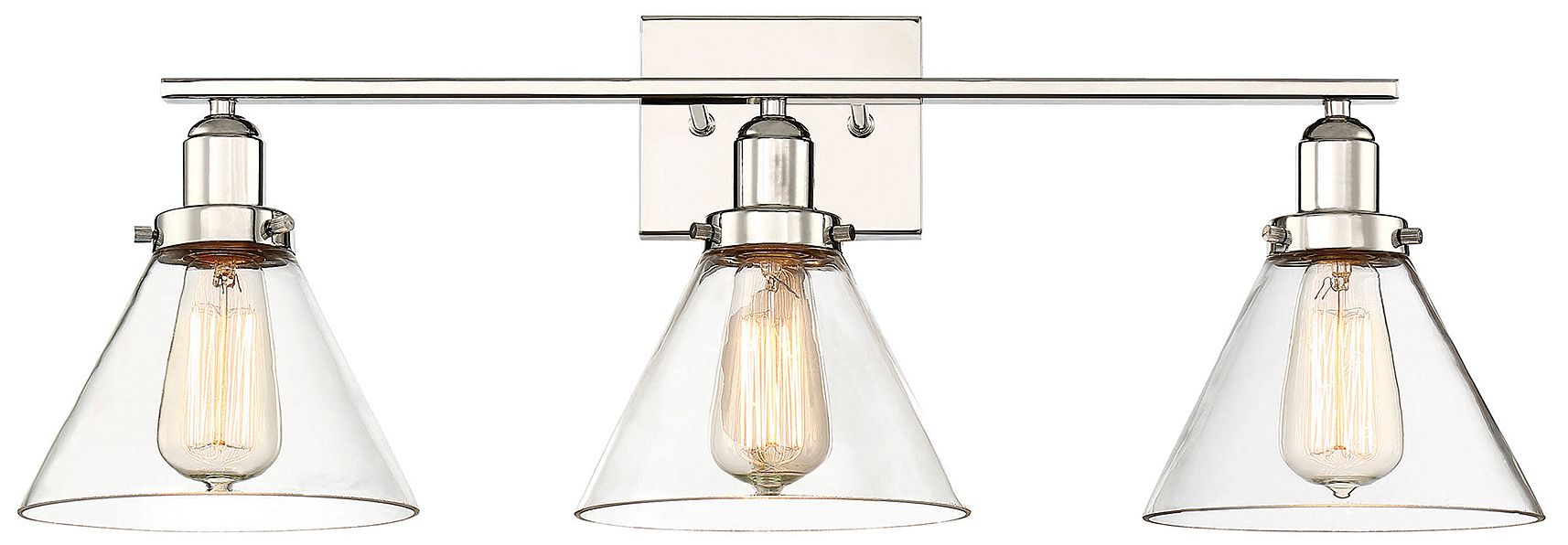 Drake 3-Light Bathroom Vanity Light in Polished Nickel