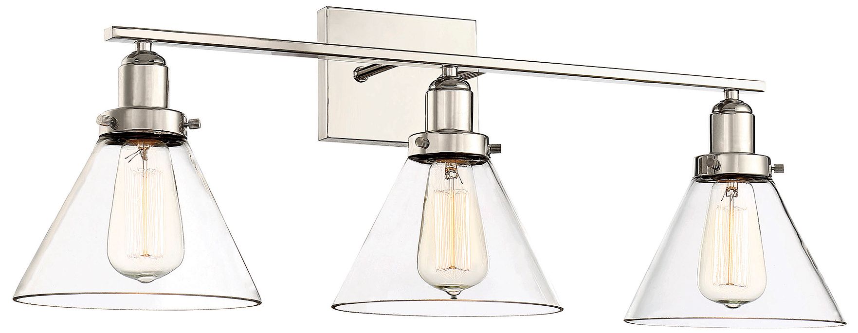 Image 2 Drake 3-Light Bathroom Vanity Light in Polished Nickel more views