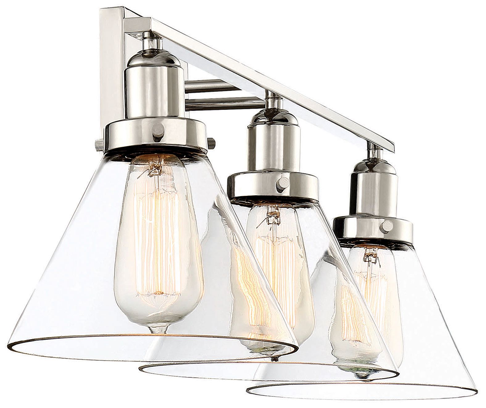 Image 3 Drake 3-Light Bathroom Vanity Light in Polished Nickel more views