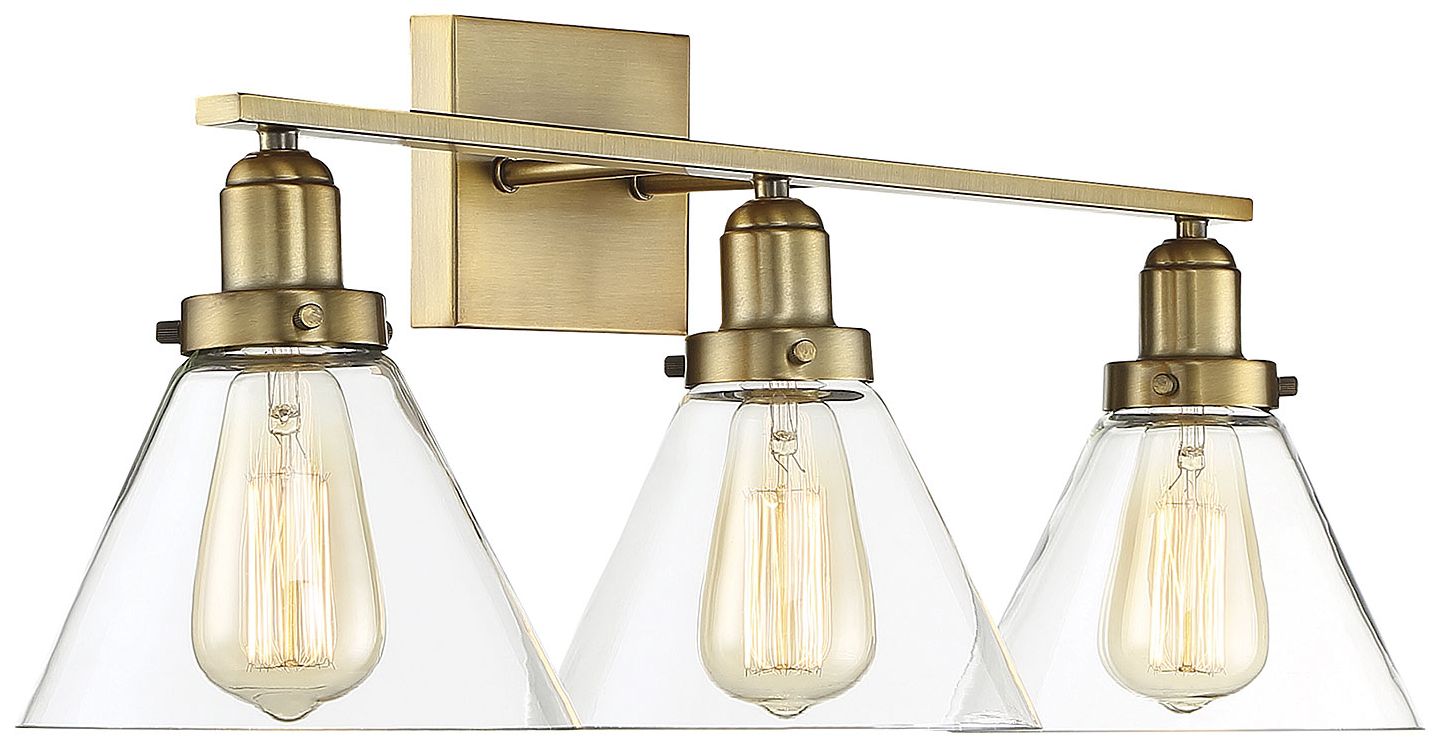 Image 4 Drake 3-Light Bathroom Vanity Light in Warm Brass more views