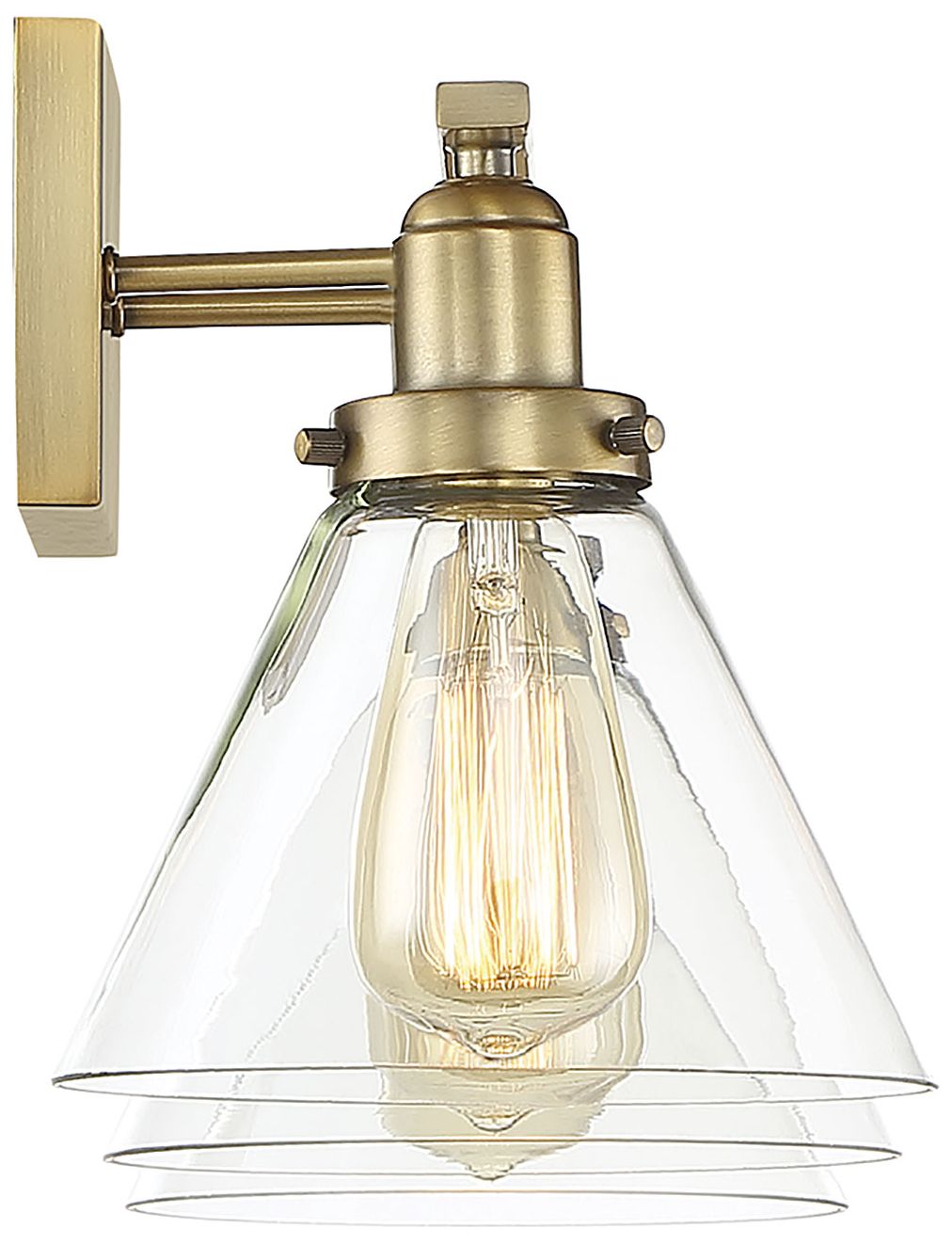 Image 5 Drake 3-Light Bathroom Vanity Light in Warm Brass more views