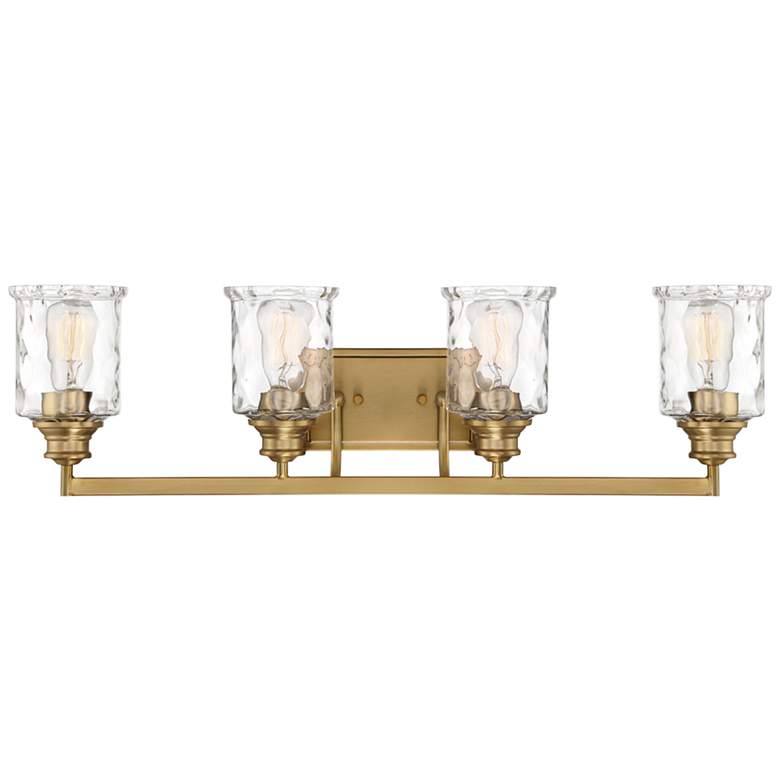 Image 1 Drake 32 inch Wide Brushed Gold Metal 4-Light Bath Light