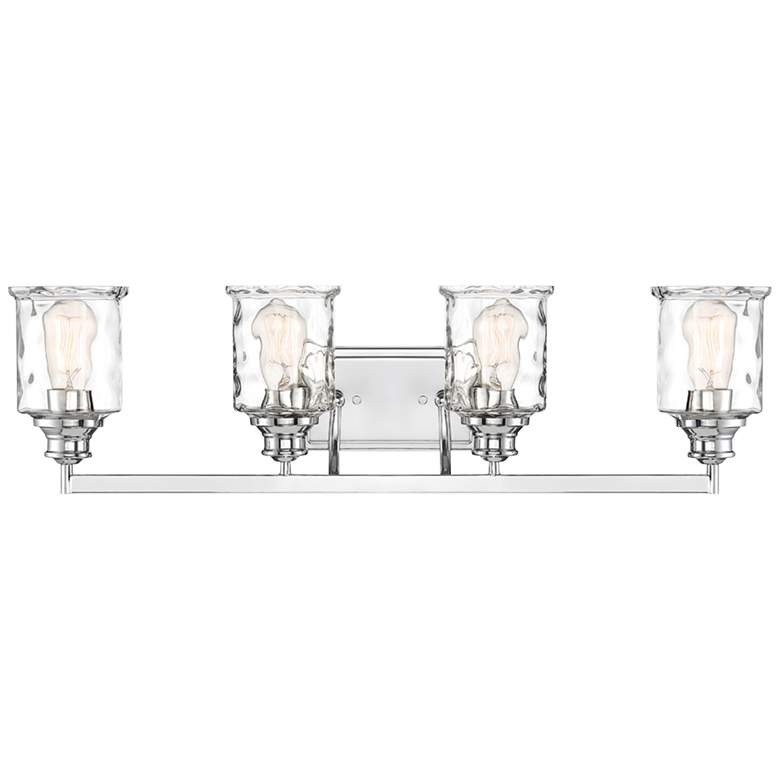 Image 1 Drake 32 inch Wide Polished Nickel Metal 4-Light Bath Light