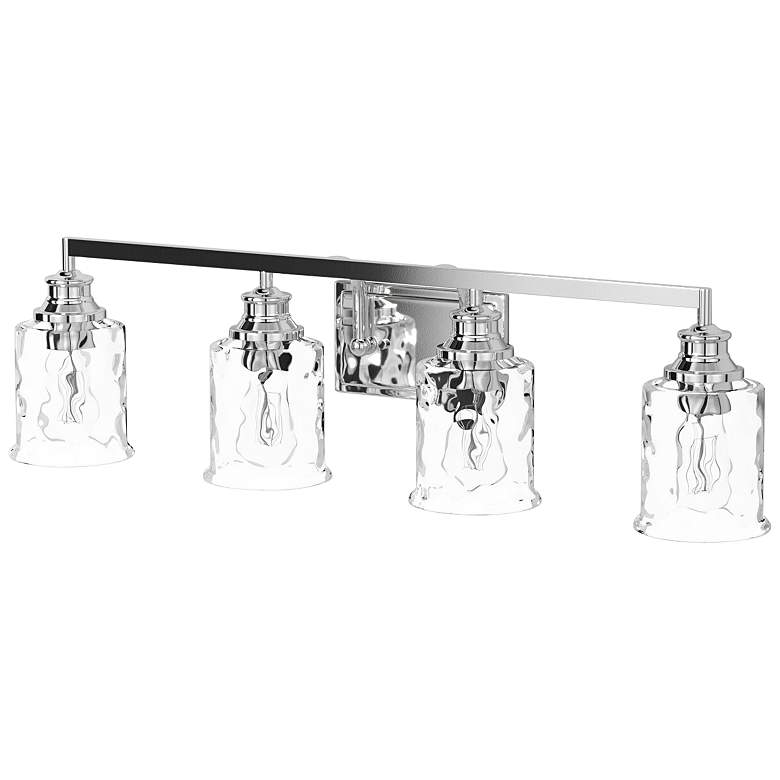 Image 3 Drake 32 inch Wide Polished Nickel Metal 4-Light Bath Light more views