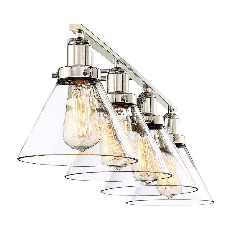 Image 3 Drake 4-Light Bathroom Vanity Light in Polished Nickel more views