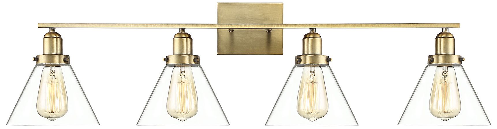 Drake 4-Light Bathroom Vanity Light in Warm Brass
