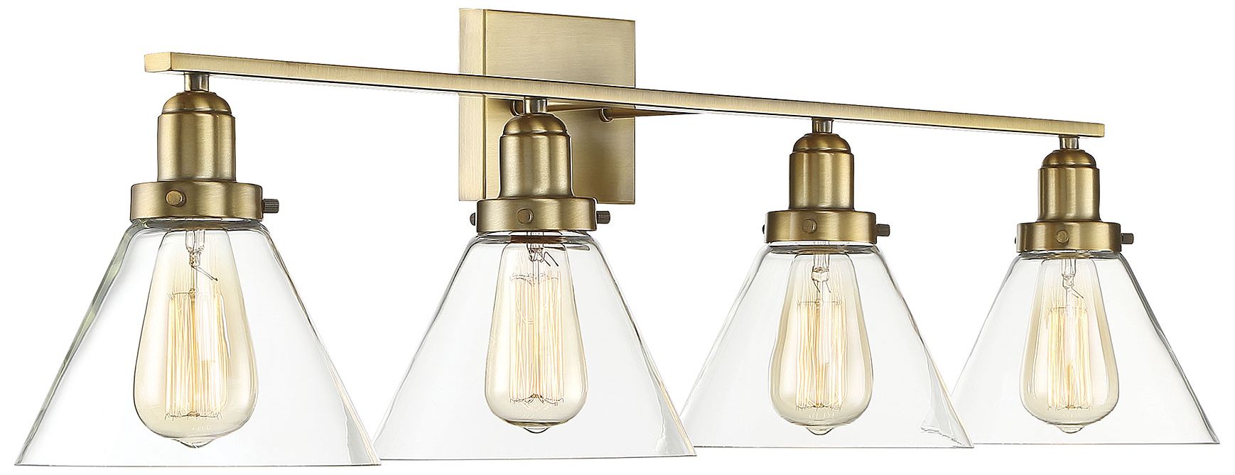 Image 4 Drake 4-Light Bathroom Vanity Light in Warm Brass more views