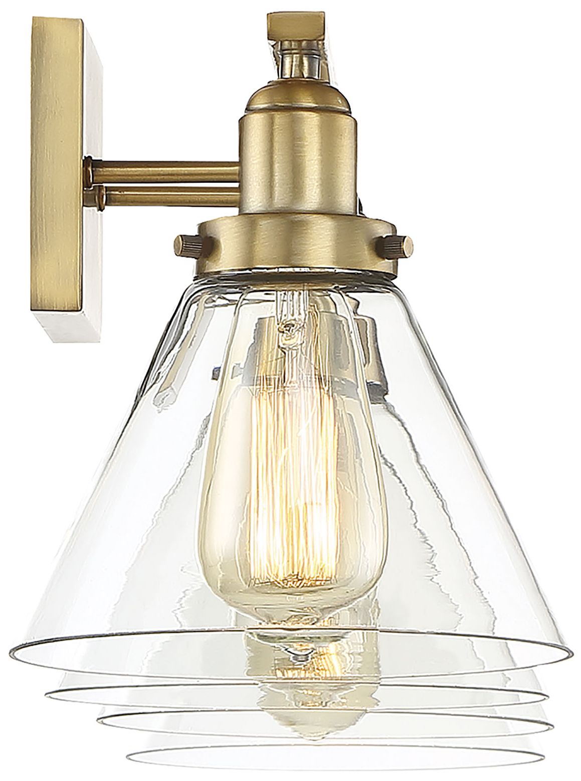 Image 5 Drake 4-Light Bathroom Vanity Light in Warm Brass more views