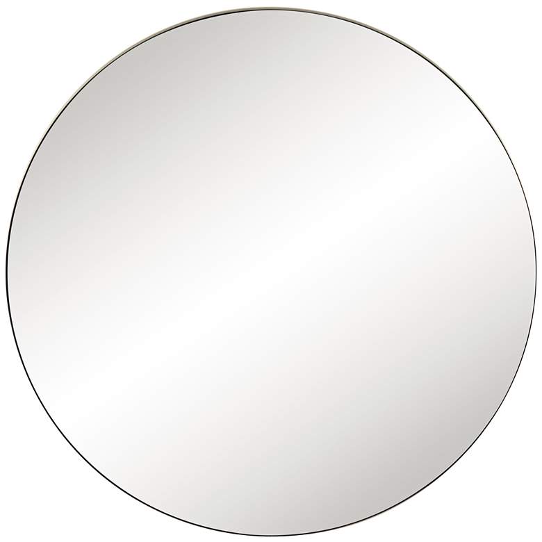 Image 2 Drake Brushed Nickel 34 inch Round Wall Mirror