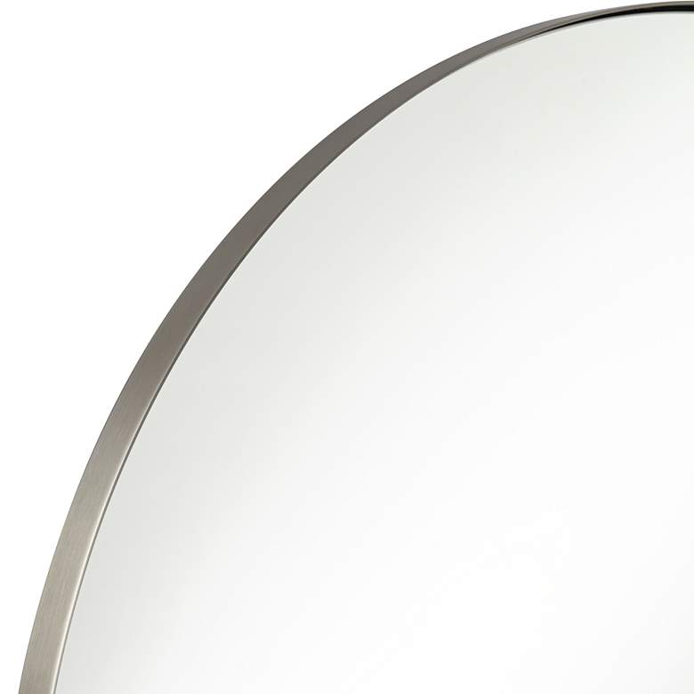 Image 4 Drake Brushed Nickel 34" Round Wall Mirror more views