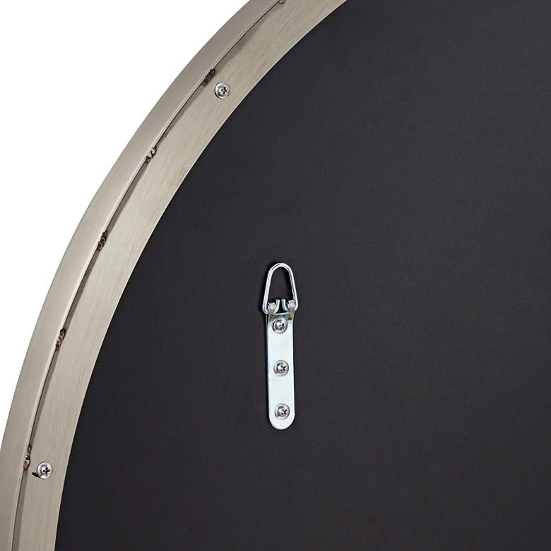 Image 5 Drake Brushed Nickel 34" Round Wall Mirror more views