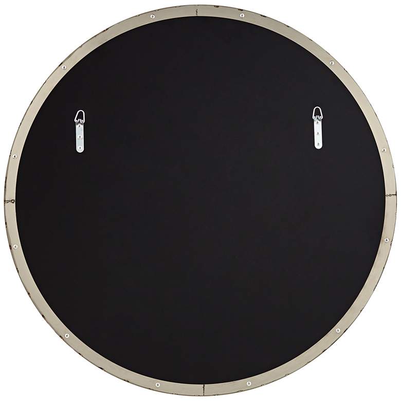 Image 7 Drake Brushed Nickel 34" Round Wall Mirror more views