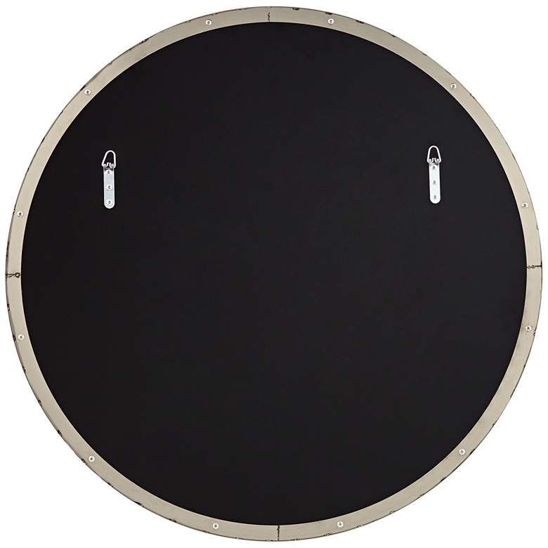 Image 6 Drake Brushed Nickel 34 inch Round Wall Mirror more views