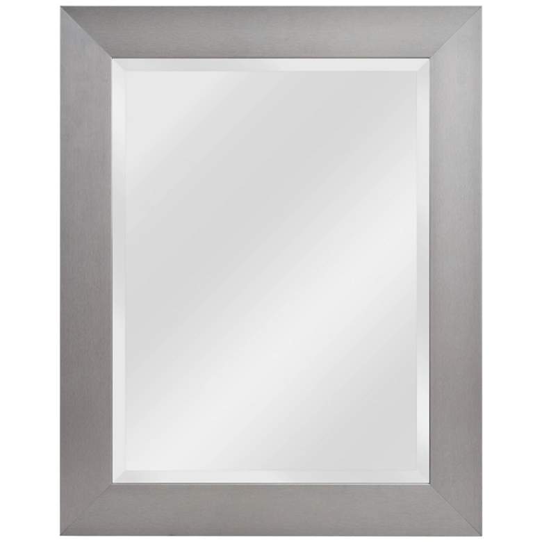 Image 1 Drake Brushed Steel 23 1/4" x 29 1/4" Wall Mirror