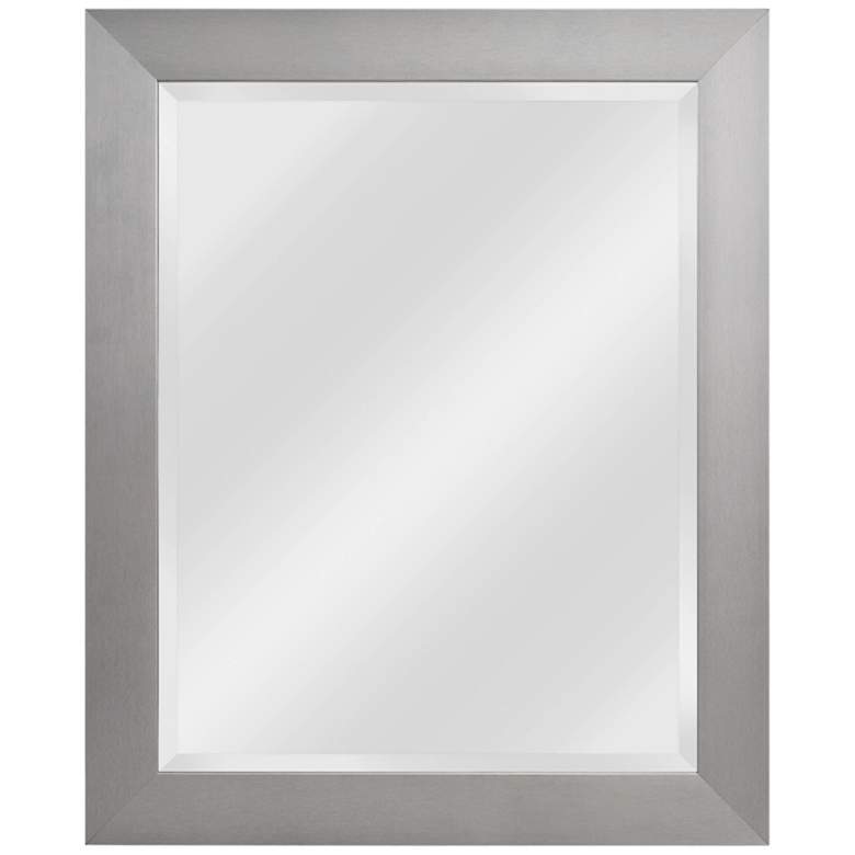 Image 1 Drake Brushed Steel 27 1/4 inch x 33 1/4 inch Wall Mirror
