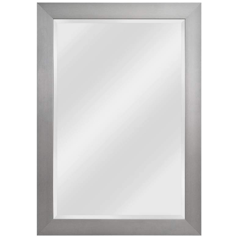 Image 1 Drake Brushed Steel 29 1/4" x 41 1/4" Wall Mirror