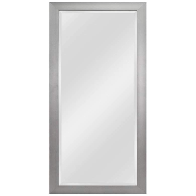 Image 1 Drake Brushed Steel 29 1/4 inch x 63 1/4 inch Floor Mirror