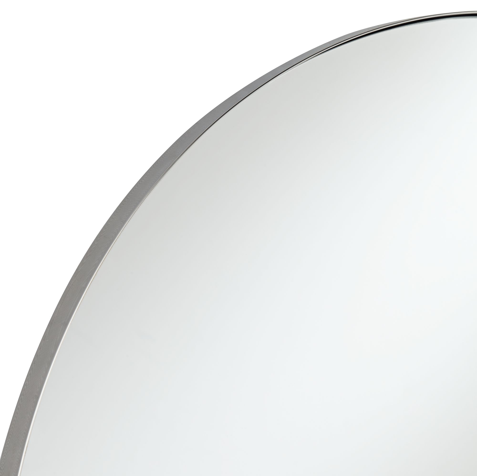 Drake Polished Nickel 34" Round Wall Mirror - #005E8 | Lamps Plus
